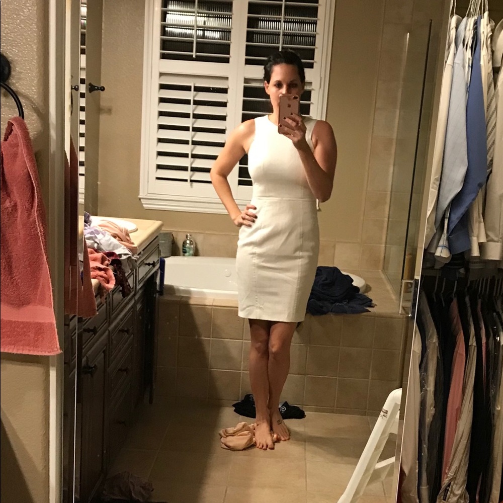 White H&M classy dress size 8